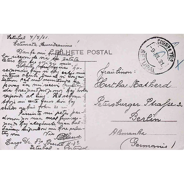 1931 Bilhete Postal de Azeitão. Vale de Rios