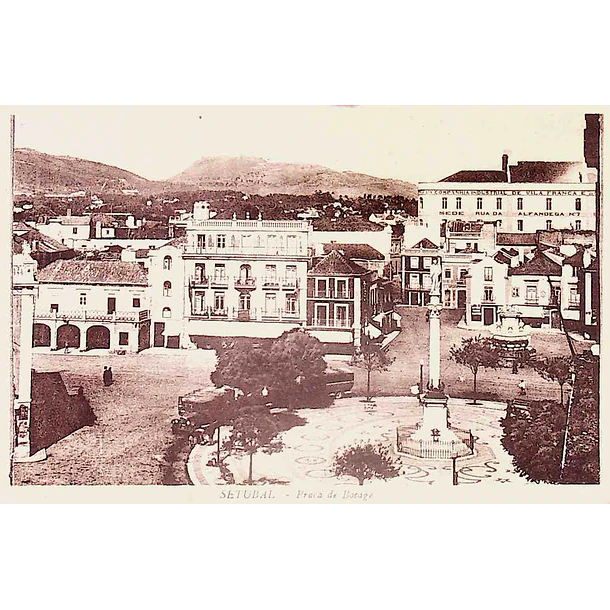 1920's Bilhete Postal de Setúbal. Praça do Bocage