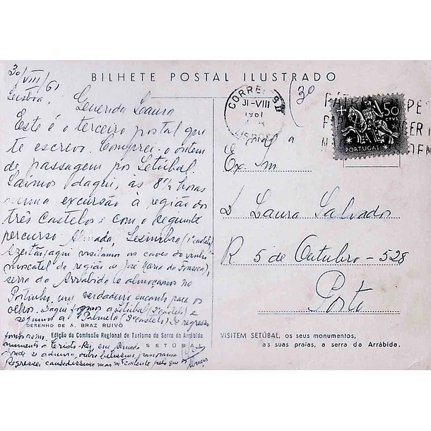1960's Bilhete Postal de Setúbal. Igreja de Jesus
