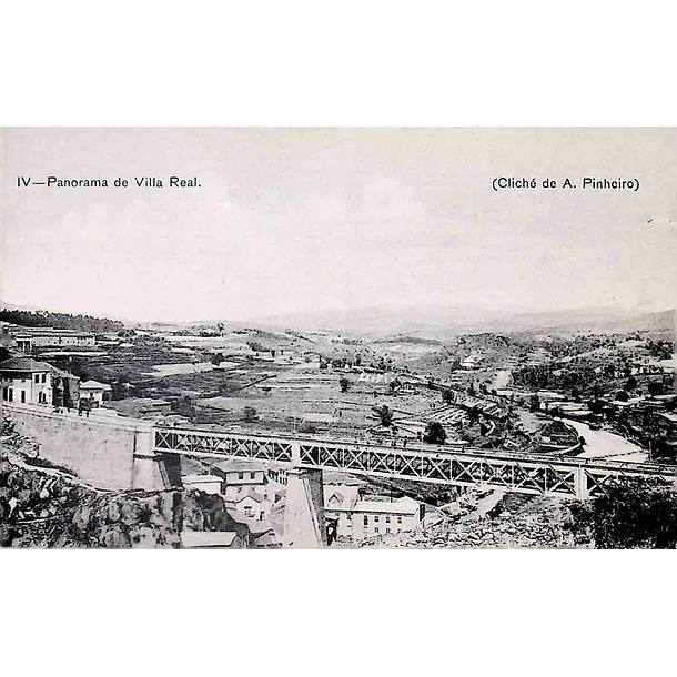 1910's Bilhete Postal de Vila Real. Panorama