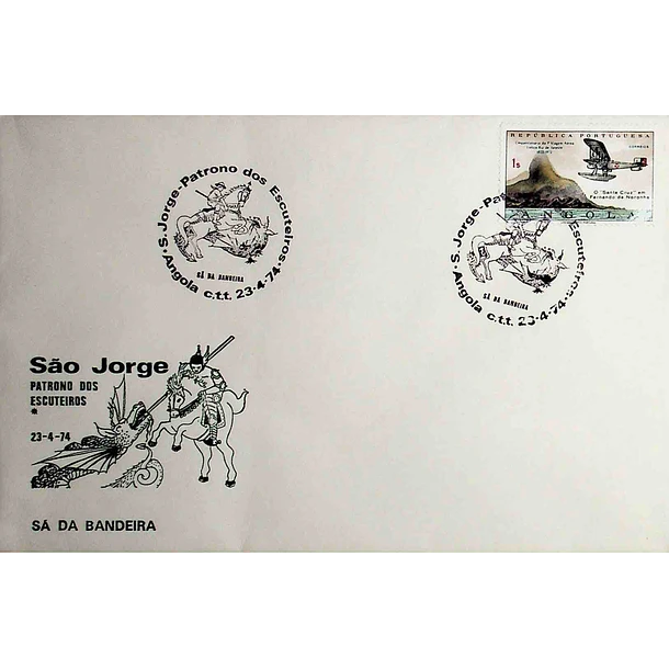1974 Carimbo Comemorativo São Jorge - Patrono dos Escuteiros 3