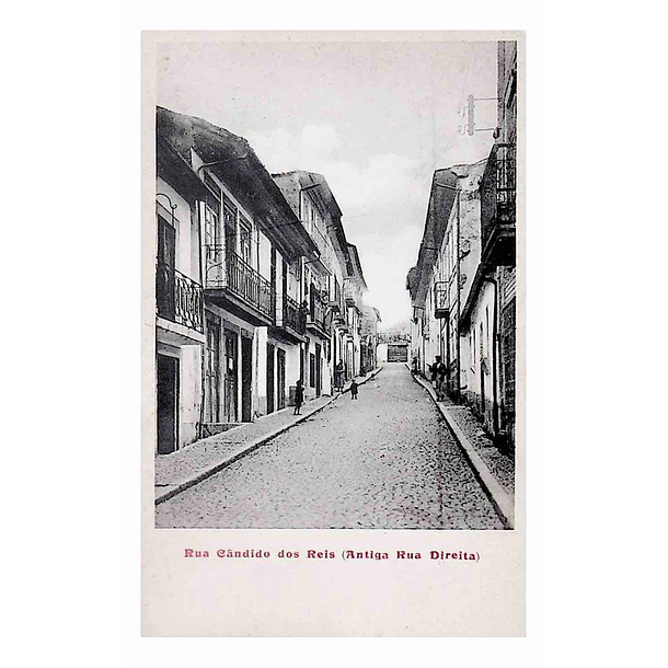 1929 Bilhete Postal de Vila Nova de Famalicão. Rua Cândido dos Reis