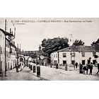 1912 Bilhete Postal de Castelo Branco. Rua Bartolomeu da Costa e Cruzeiro 1