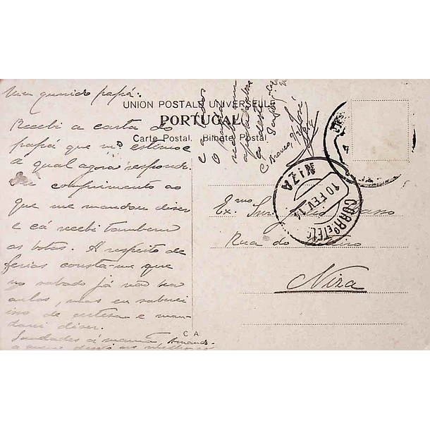 1913 Bilhete Postal de Castelo Branco. Largo de São João