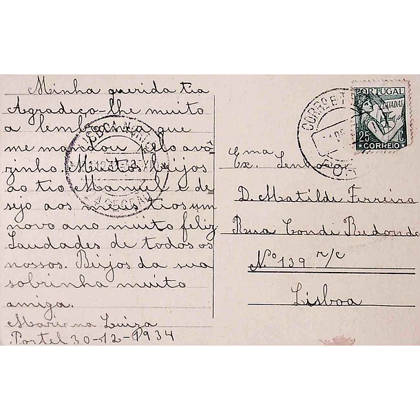 1920's Bilhete Postal de Évora. Fonte da Porta de Moura