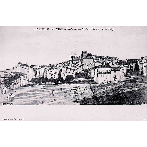 1904 Bilhete Postal de Castelo de Vide. Vista tirada do Sul