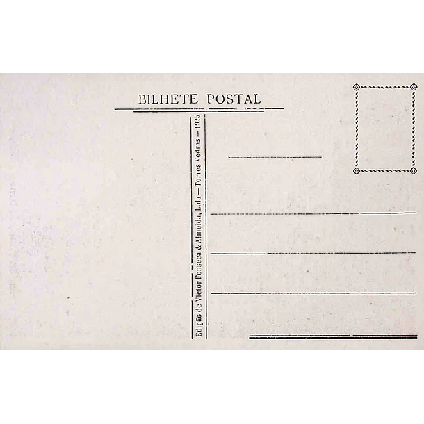 1925 Bilhete Postal da Praia de Santa Cruz. Entrada da Povoação