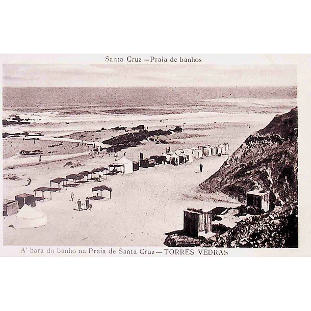 1925 Bilhete Postal da Praia de Santa Cruz