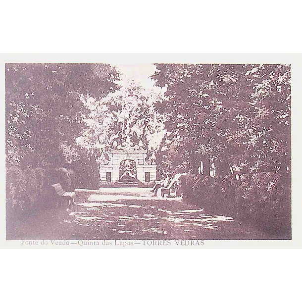 1925 Bilhete Postal de Torres Vedras. Fonte dos Veados - Quinta das Lapas
