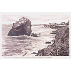 1925 Bilhete Postal da Praia de Santa Cruz. Penedo do Guincho 1