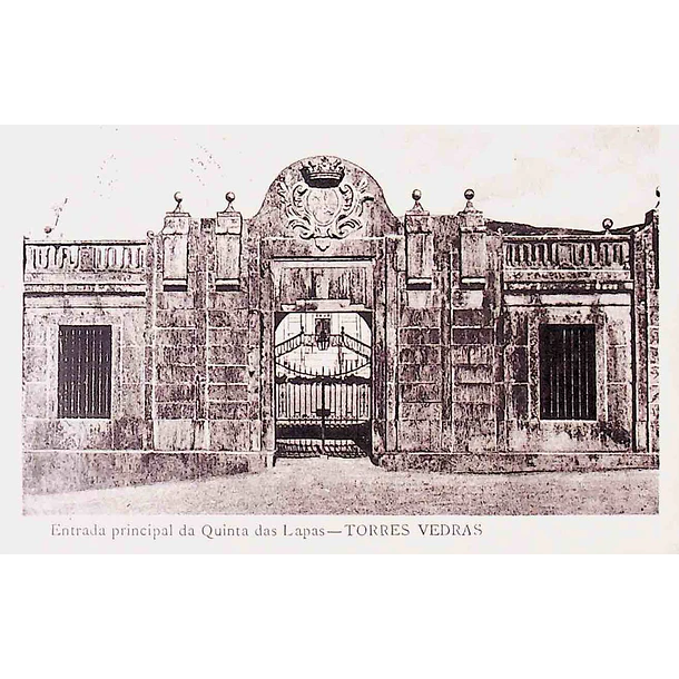 1925 Bilhete Postal de Torres Vedras. Entrada Principal da Quinta das Lapas