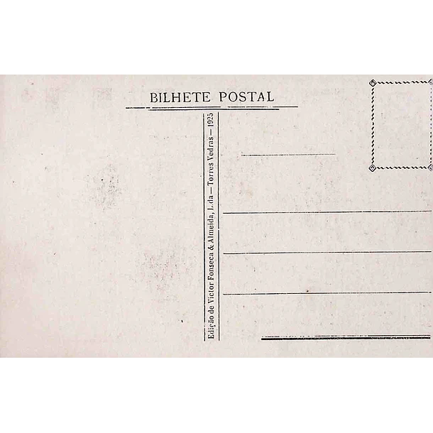 1925 Bilhete Postal de Torres Vedras. Armas da Vila e Paços do Concelho