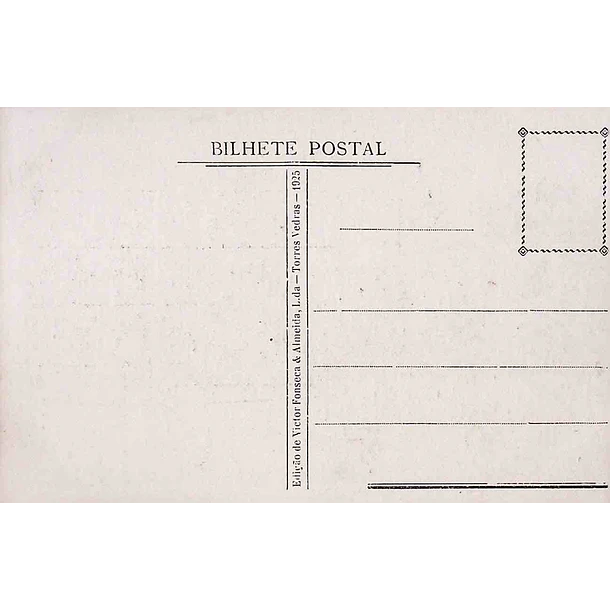 1925 Bilhete Postal de Torres Vedras. Praça da República