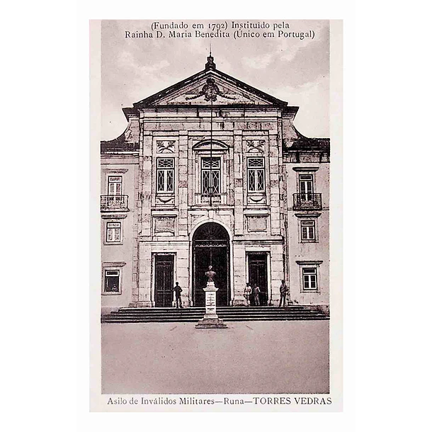1925 Bilhete Postal de Runa. Asilo de Inválidos Militares
