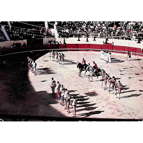 1960's Bilhete Postal de Vila Franca de Xira. Corrida de Touros à Portuguesa