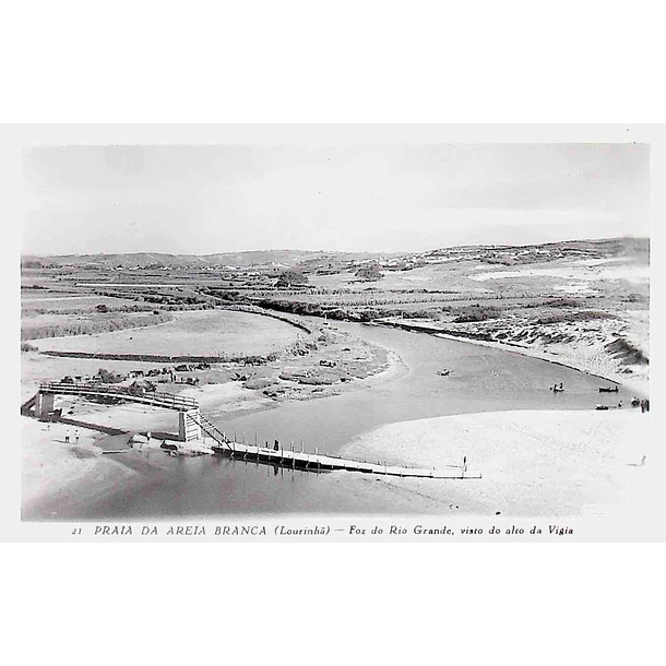1950's Bilhete Postal da Praia da Areia Branca. Foz do Rio Grande