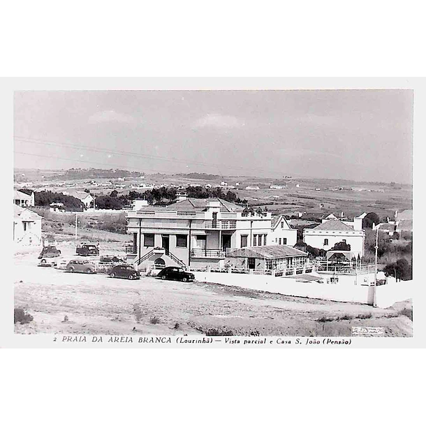 1950's Bilhete Postal da Praia da Areia Branca. Vista Parcial