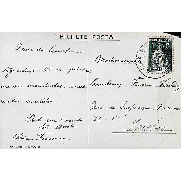 1910's Bilhete Postal de Caneças. Fontainhas