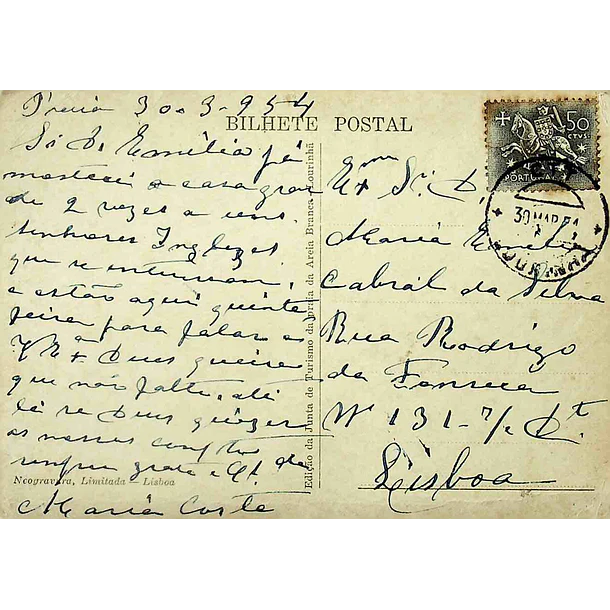 1940's Bilhete Postal da Praia da Areia Branca. Ponte sobre a Foz do Rio Grande