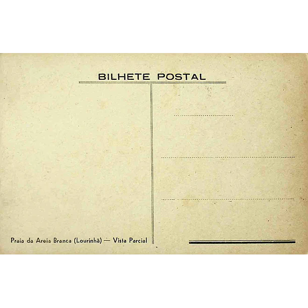 1950's Bilhete Postal da Praia da Areia Branca. Vista Parcial