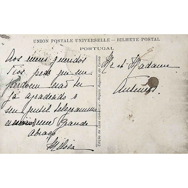 1910's Bilhete Postal da Ericeira. Propriedade Eduardo Burnay