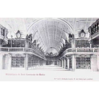 1906 Bilhete Postal de Mafra. Biblioteca do Convento 1
