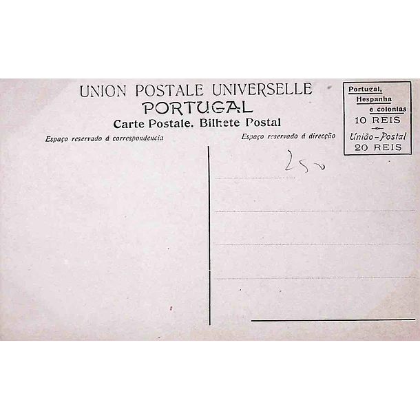 1902 Bilhete Postal de Mafra. Vestíbulo do Convento