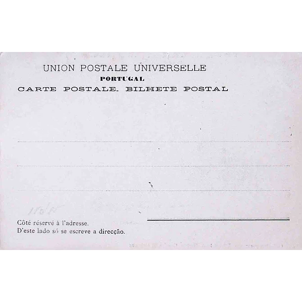 1902 Bilhete Postal de Mafra. Biblioteca do Real Convento