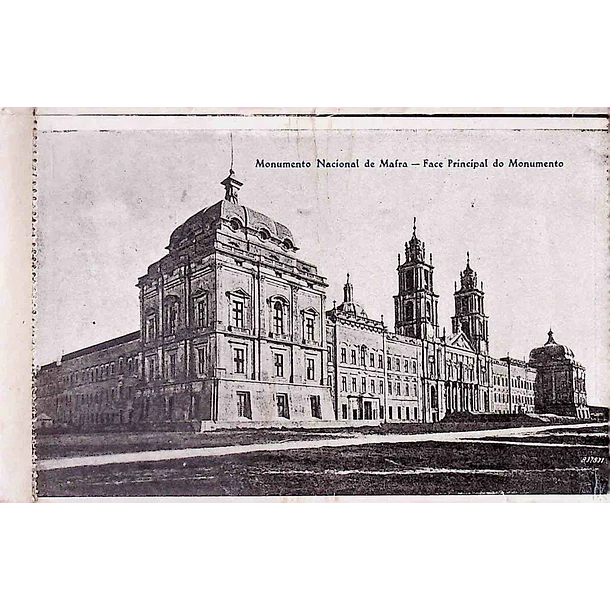 1930's Bilhete Carta Ilustrada do Monumento Nacional de Mafra