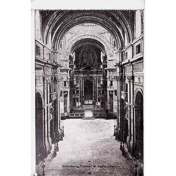 1930's Bilhete Carta Ilustrada do Monumento Nacional de Mafra 3