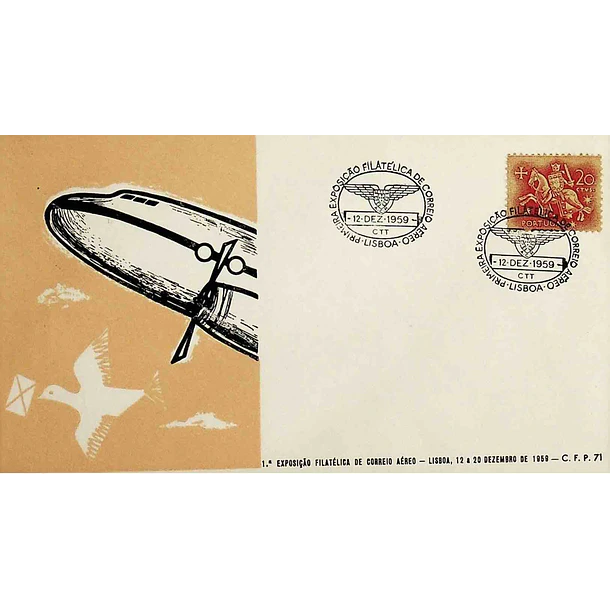 1959 Carimbo Comemorativo da 1ª Exposição Filatélica de Correio Aéreo