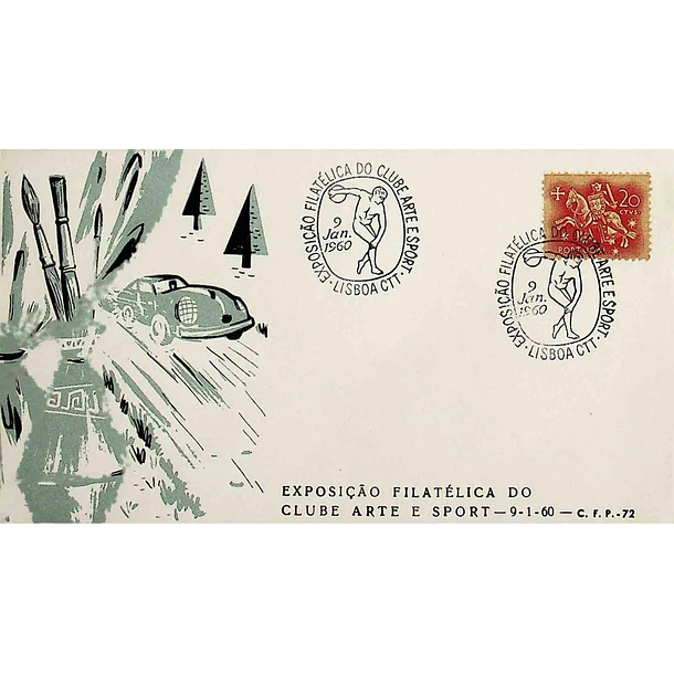 1960 Carimbo Comemorativo da Exposição Filatélica do Clube Arte e Sport