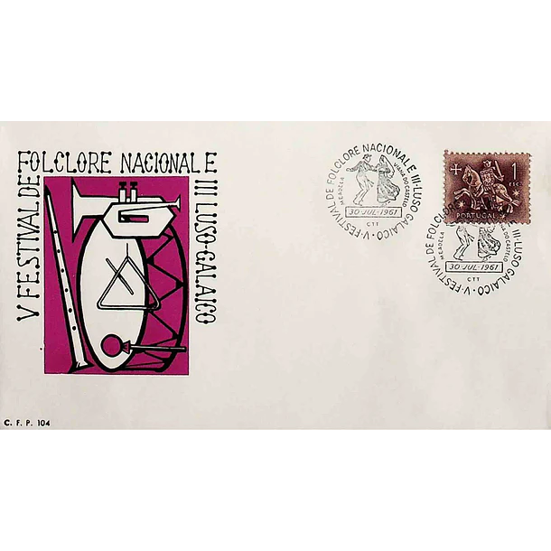 1961 Carimbo Comemorativo do 5º Festival de Folclore Nacional