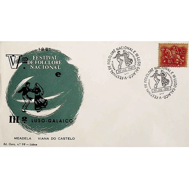 1961 Carimbo Comemorativo do 5º Festival de Folclore Nacional