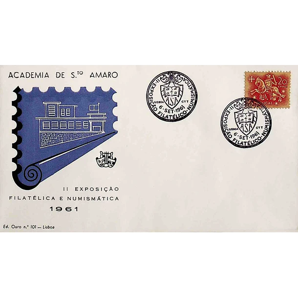 1961 Carimbo Comemorativo da 2ª Exposição da Academia de Santo Amaro