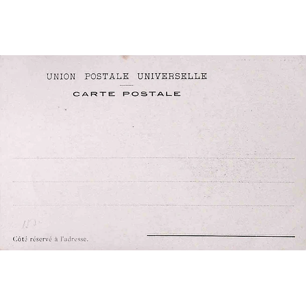 1902 Bilhete Postal de Queluz. Fachada Sul e Jardim do Palácio Real