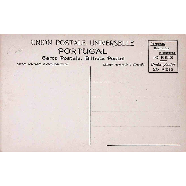 1902 Bilhete Postal de Queluz. Real Palácio