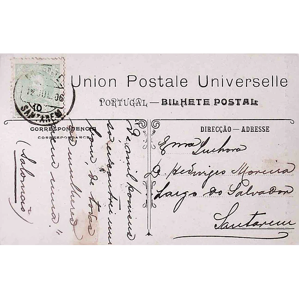 1900's Bilhete Postal de Queluz. Cascata do Palácio Real