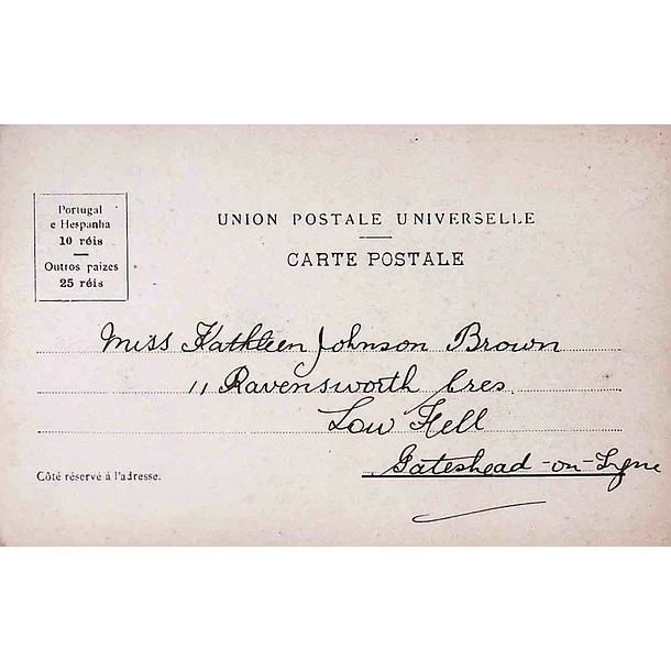 1902 Bilhete Postal de Queluz. Parque do Palácio Real
