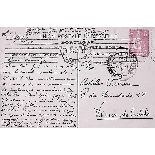 1907 Bilhete Postal de Queluz. Parque do Palácio Real