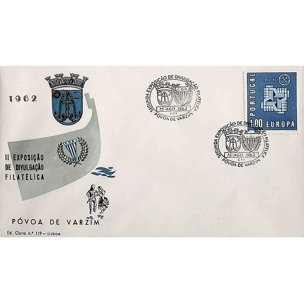 1962 Carimbo Comemorativo da 2º Exposição de Divulgação Filatélica da Póvoa do Varzim