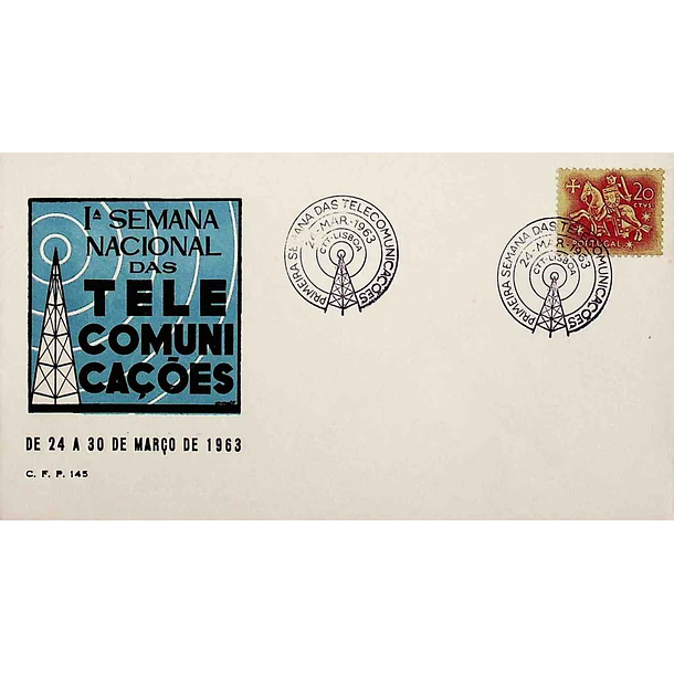 1963 Carimbo Comemorativo da 1ª Semana das Telecomunicações
