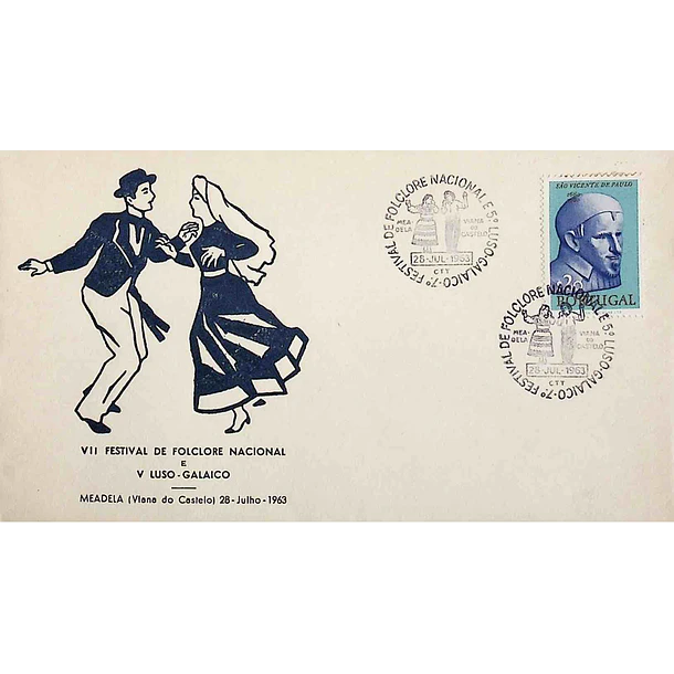 1963 Carimbo Comemorativo do 7º Festival de Folclore Nacional