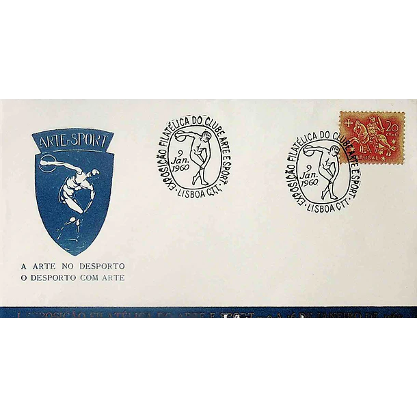 1960 Carimbo Comemorativo da Exposição Filatélica do Clube Arte e Sport