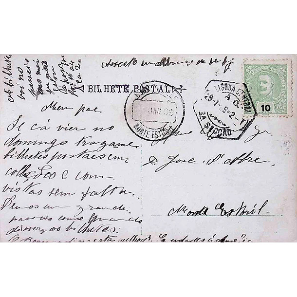 1900's Bilhete Postal Fotográfico. Crianças na Escola