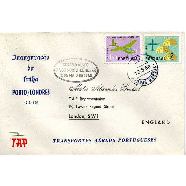 1960 1º Voo TAP Porto - Londres