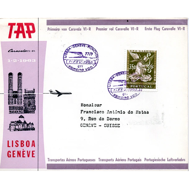 1963 1º Voo TAP Lisboa - Genève 1