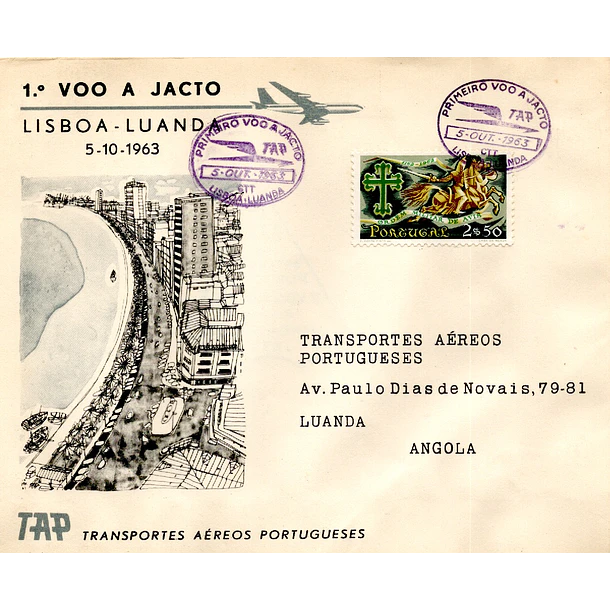 1963 1º Voo TAP Lisboa - Luanda 1