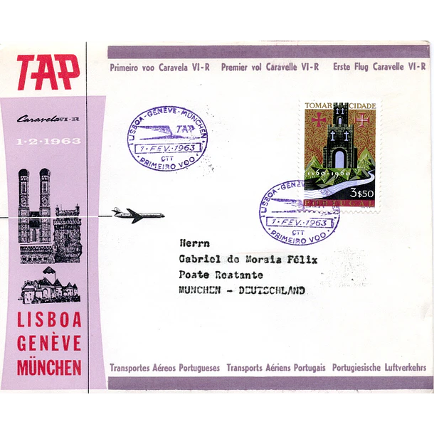 1963 1º Voo TAP Lisboa - Munique 1