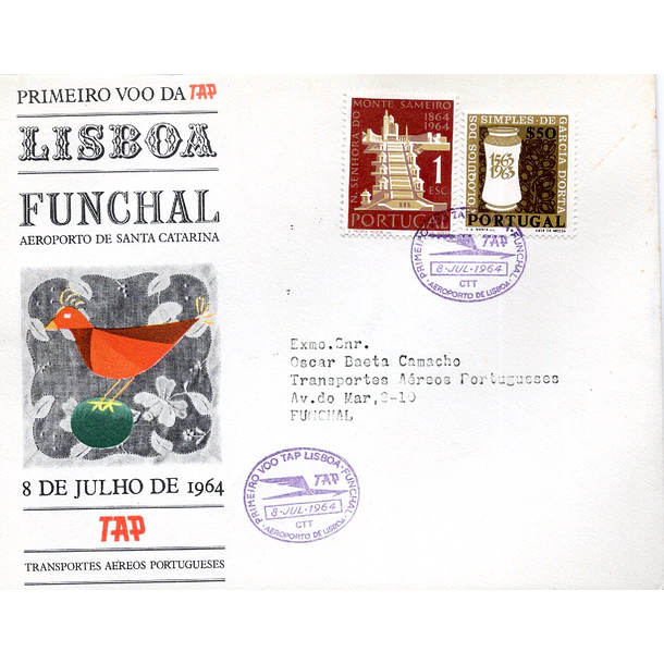 1964 1º Voo TAP Lisboa - Funchal 1